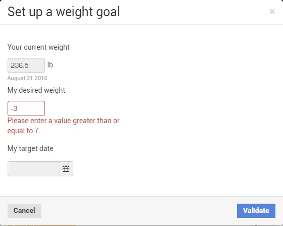 Withings Set Weight Goal