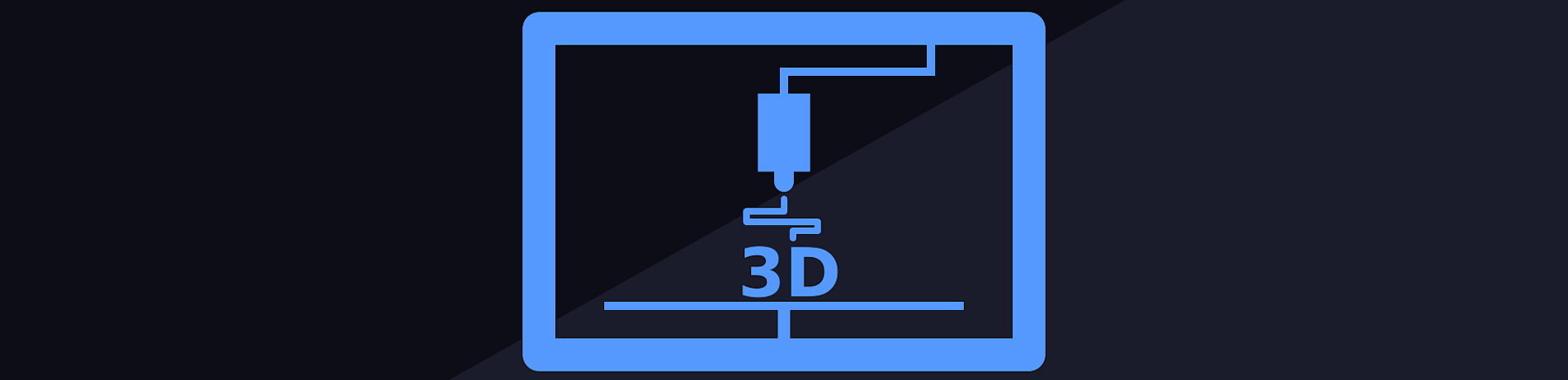 A stylized drawing of a 3D printer head