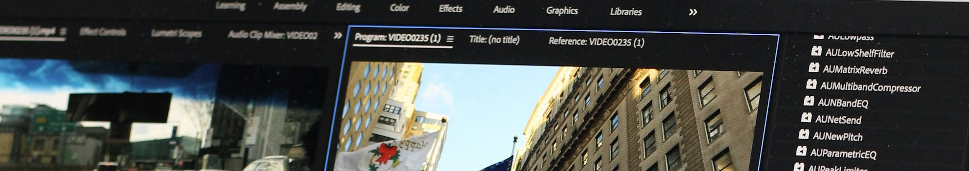 A cropped image of a Video editing application on a laptop