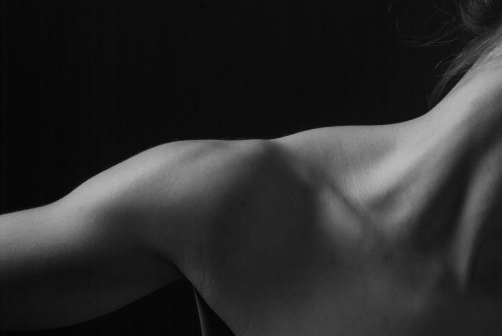 An image of a woman's right shoulder