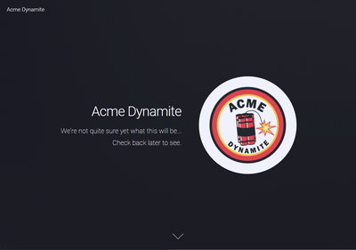 Acme Dynamite Home Page