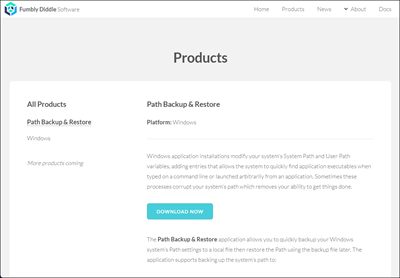 Path Backup web site