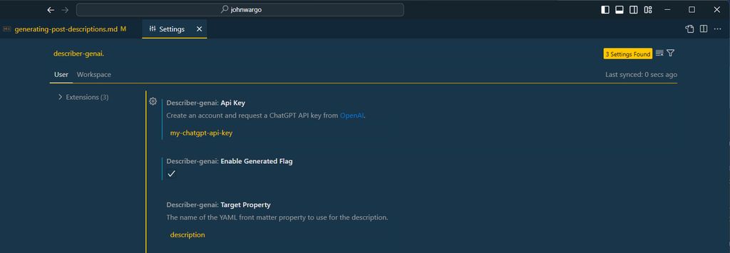 Generating Eleventy Post Descriptions Using Generative AI: John M. Wargo