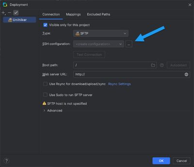 PyCharm Deployment Configuration