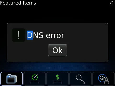 BlackBerry App World Error