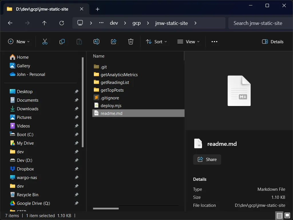 Windows File Explorer showing the project folder