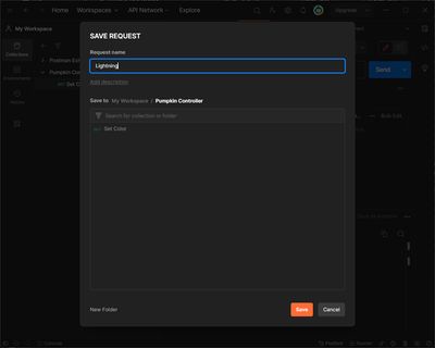 Postman Save Request Dialog