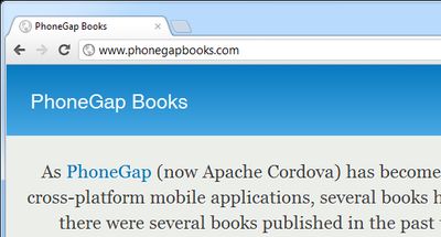 Screen capture from the PhoneGap Books web site