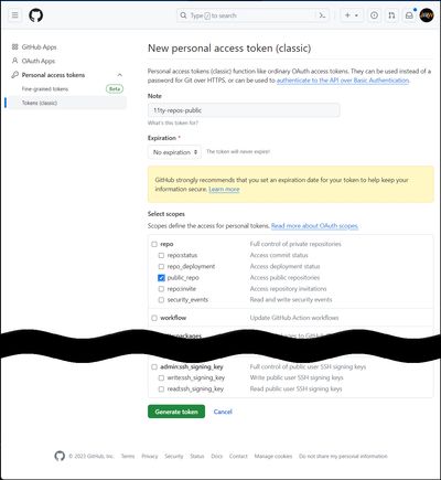 Creating a GitHub Access Token