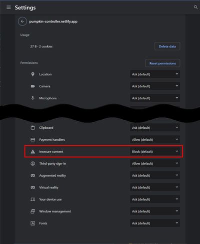 Pumpkin Controller web app hosted remotely