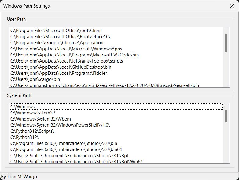 Windows Path Viewer App: John M. Wargo