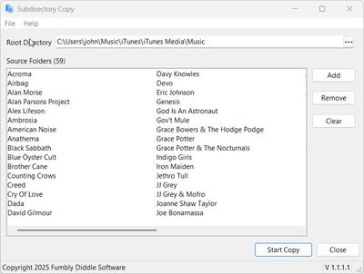 Subdirectory Copy v1.1