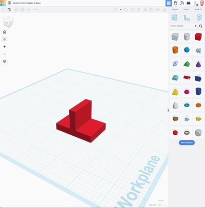 An image of the design in the Tinkercad designer