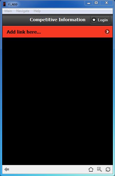 RhoMobile Application Screen