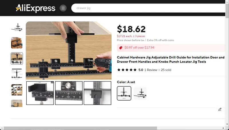 Ali Express Cabinet Hardware Jig