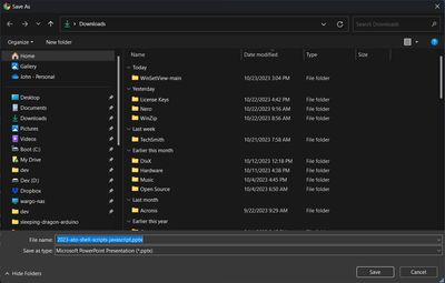 Windows Browser Download Save Dialog