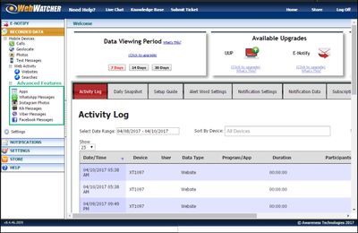 WebWatcher Admin Console
