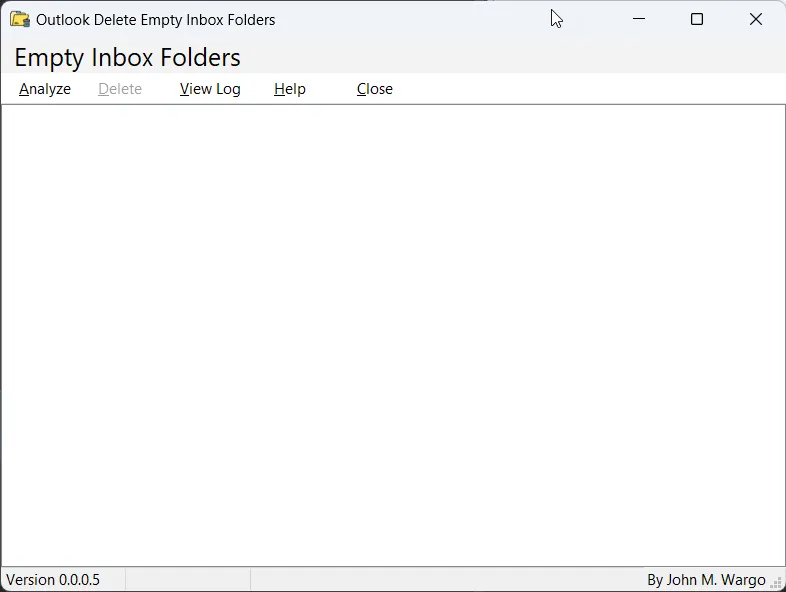 Outlook Delete Empty Inbox Folders Application