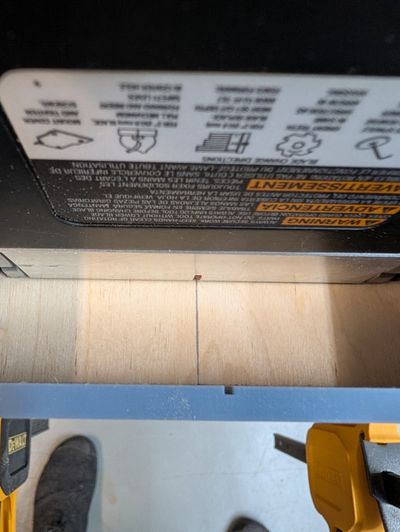 An image of the biscuit joined in the jig