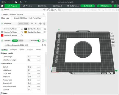 Owl House Oval Template in Bambu Studio