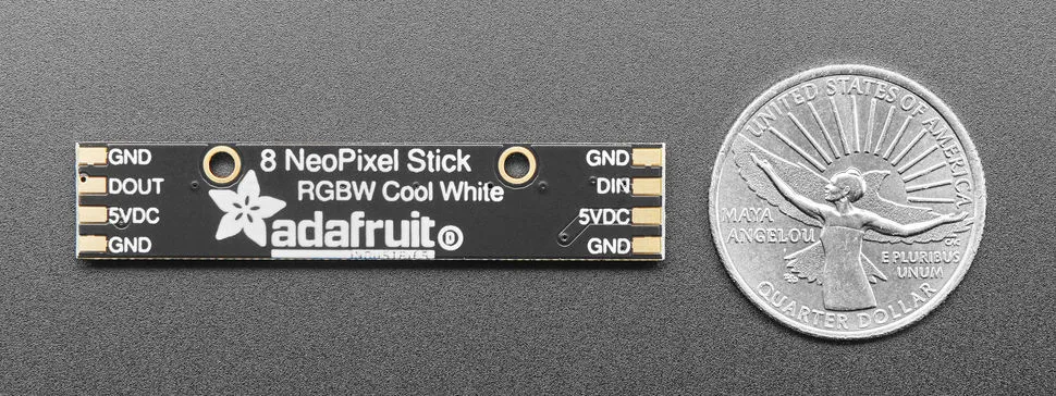 An image of the back of the NeoPixel Stick