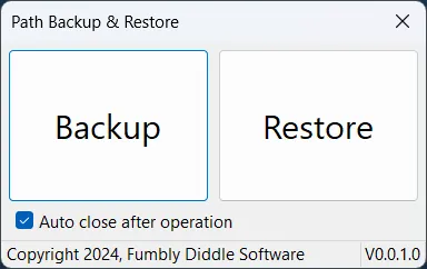 Path Backup & Restore application