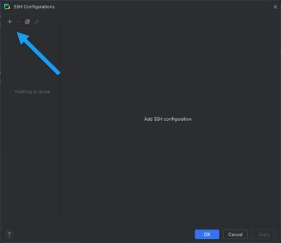PyCharm SSH Configuration Dialog