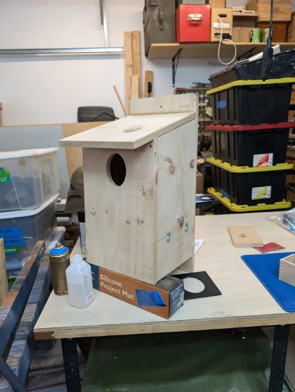 an owl house under construction