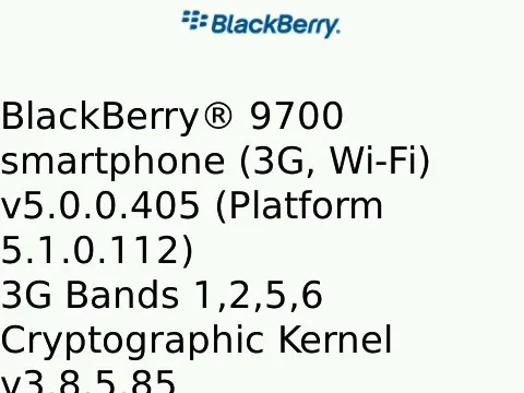 BlackBerry Options Screen