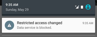 AT&T Data Violation Error