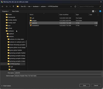 Chrome's Save Dialog